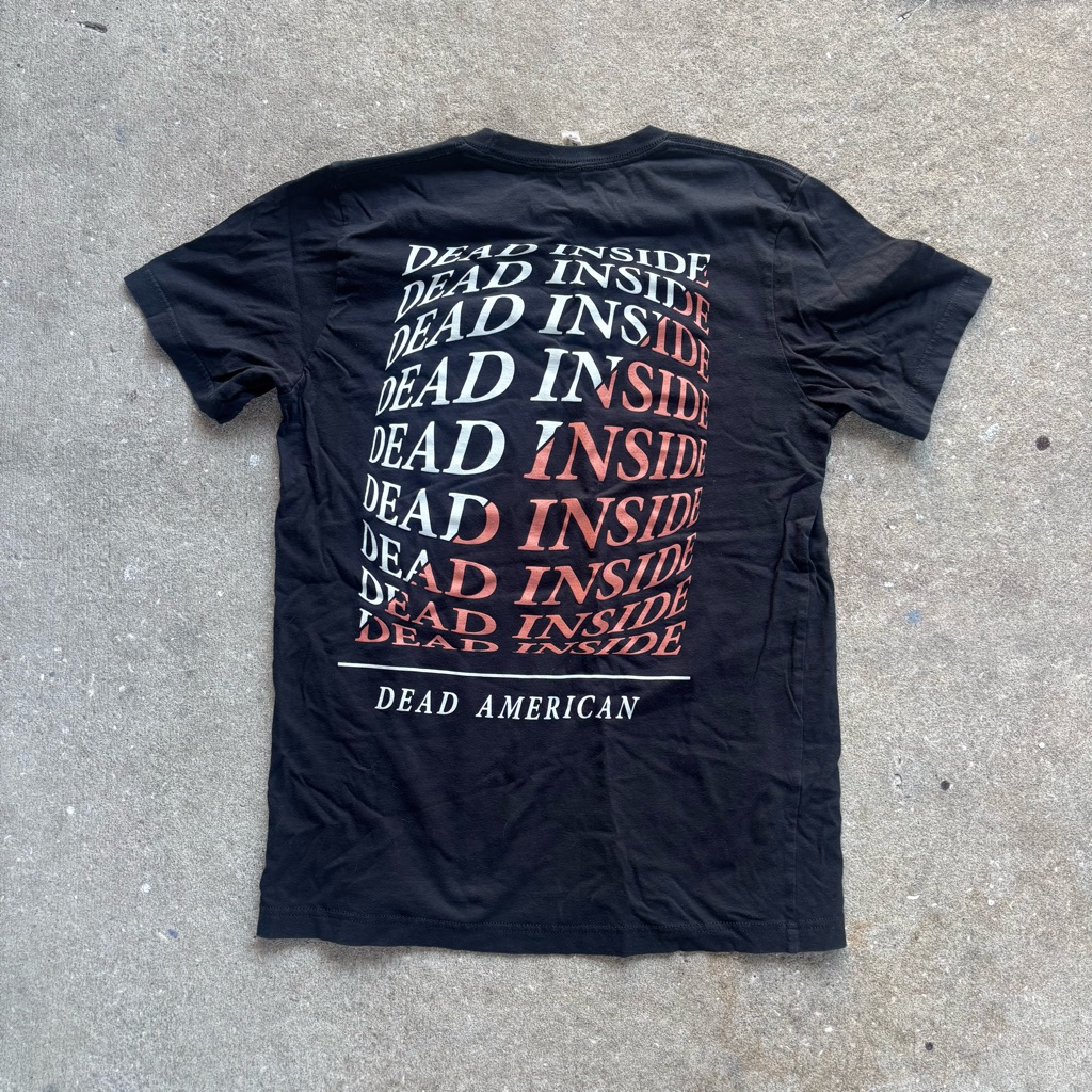 Dead American Dead Inside Black Graphic Tee